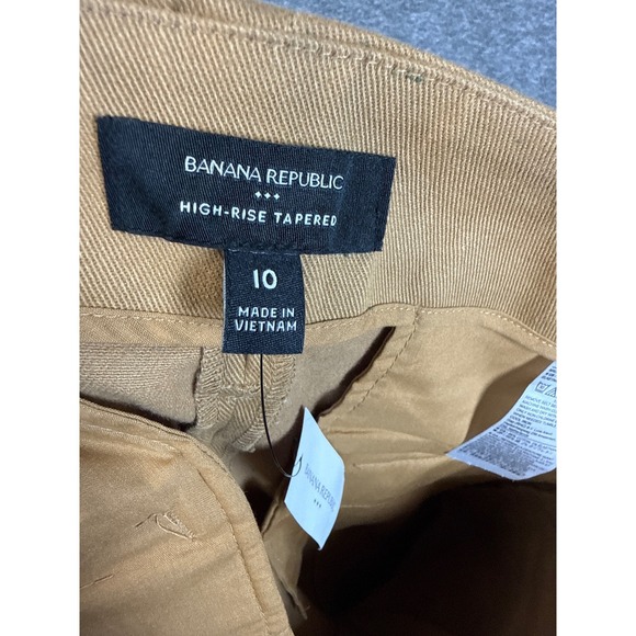 NWT Banana Republic High Rise‎ Tapered Twill Belted Tan Pants Size 10 2024 Fall - Picture 5 of 13